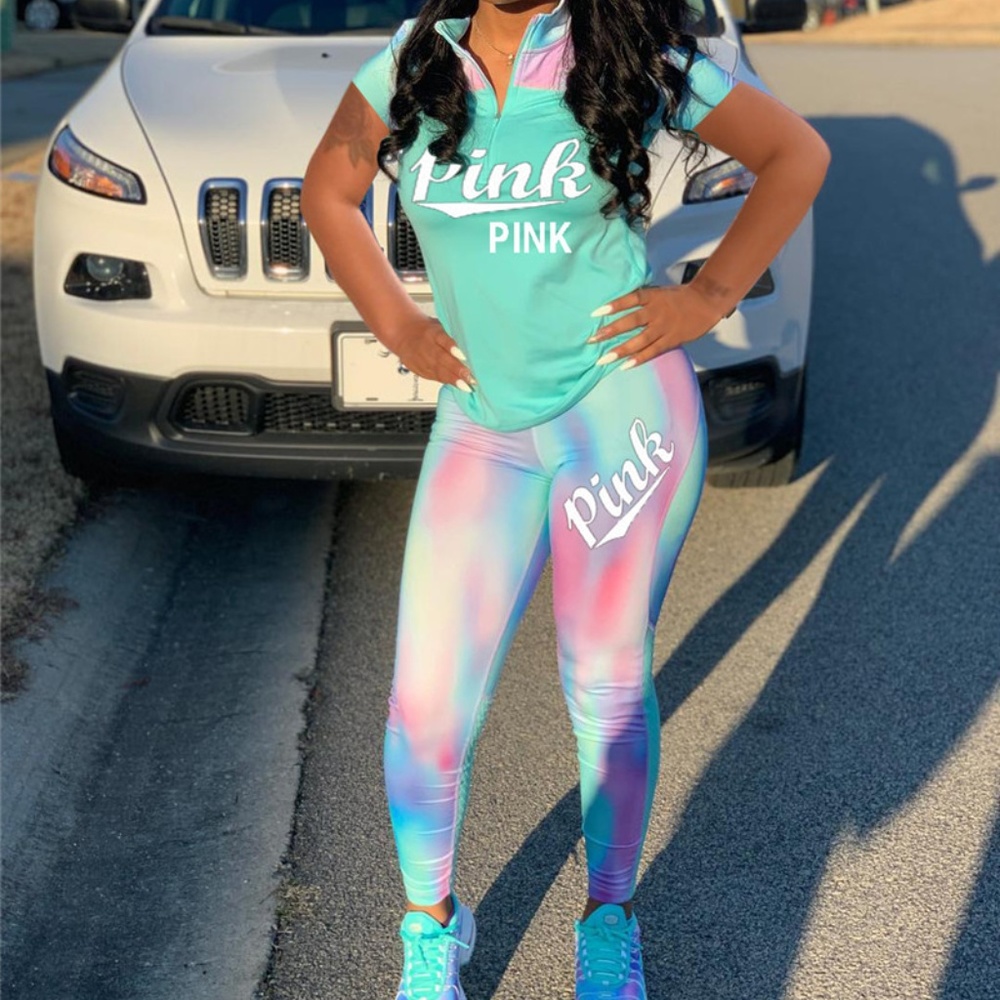 T-shirt leggings tracksuit short sleeve shirt/pant